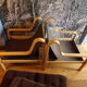 Paire de fauteuils scandinaves en bois cintré