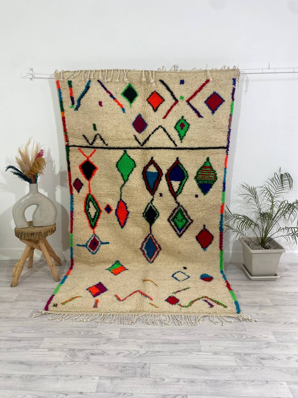 Handmade Moroccan Berber carpet 250 x 148 CM