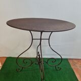 Table guéridon en fer forgé