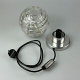60s 70s table lamp bedside lamp chrome Doria glass space age design