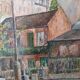 Oil on canvas depicting the Lapin Agile in Montmartre.