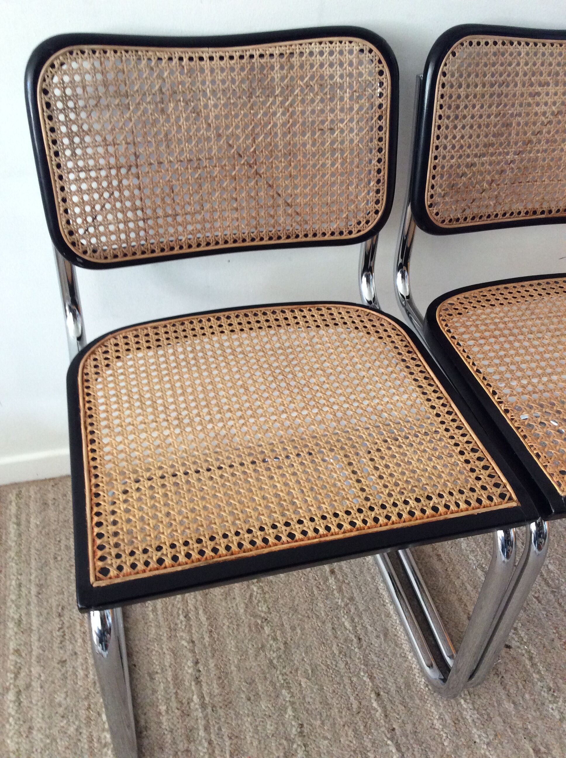 Pair of Marcel Breuer Cesca B32 chairs