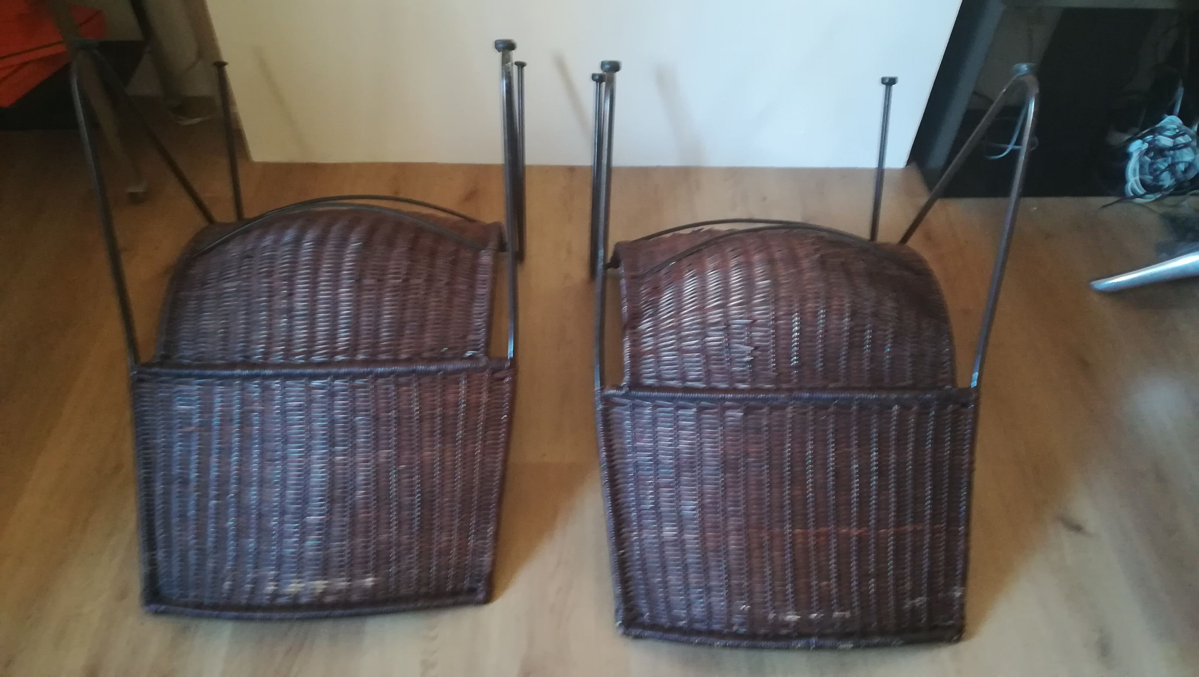Fauteuils en rotin par Frederick Weinberg