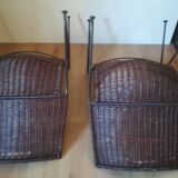 Fauteuils en rotin par Frederick Weinberg