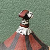 Lot de 3 chapeaux de paille et cuir, peuple Peul, Mali