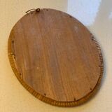 Miroir en rotin vintage