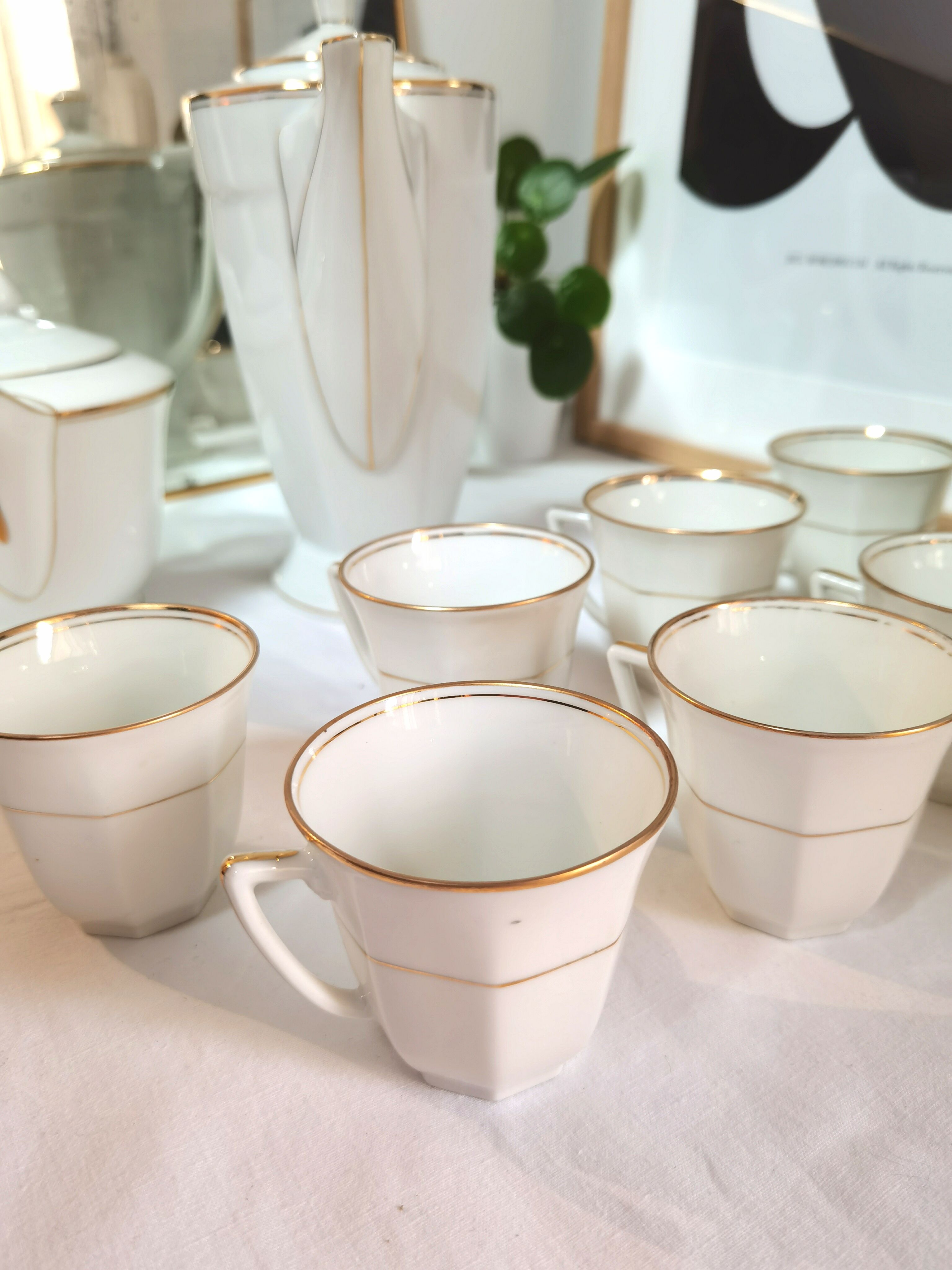 Art Deco porcelain coffee service