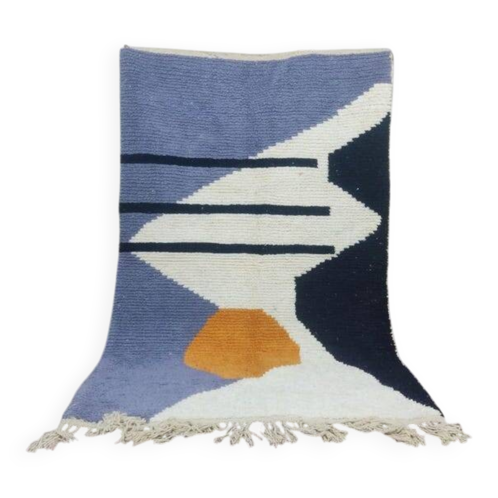 Traditional handwoven Berber rug, size 100 x 200 cm