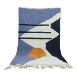 Traditional handwoven Berber rug, size 100 x 200 cm