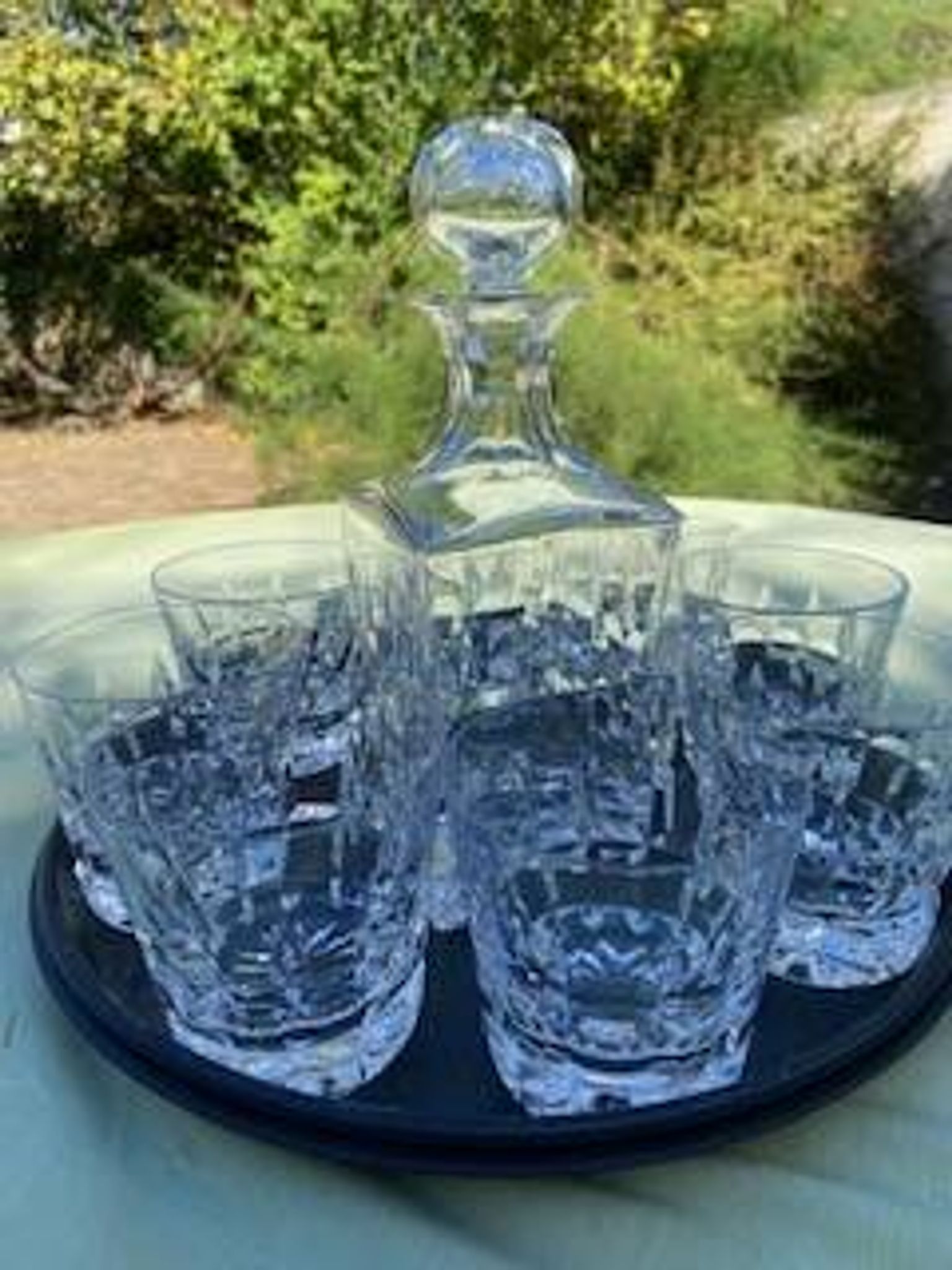 Cristal saint-louis service of 8 whisky and/or cocktail glasses manhattan