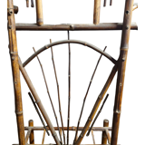 Bamboo coat rack with late nineteenth mirror