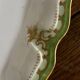 Vintage large rectangular green serving platter with Limoges gilt trim
