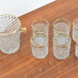 Set de seau à glace par bohemia crystal, années 1960.