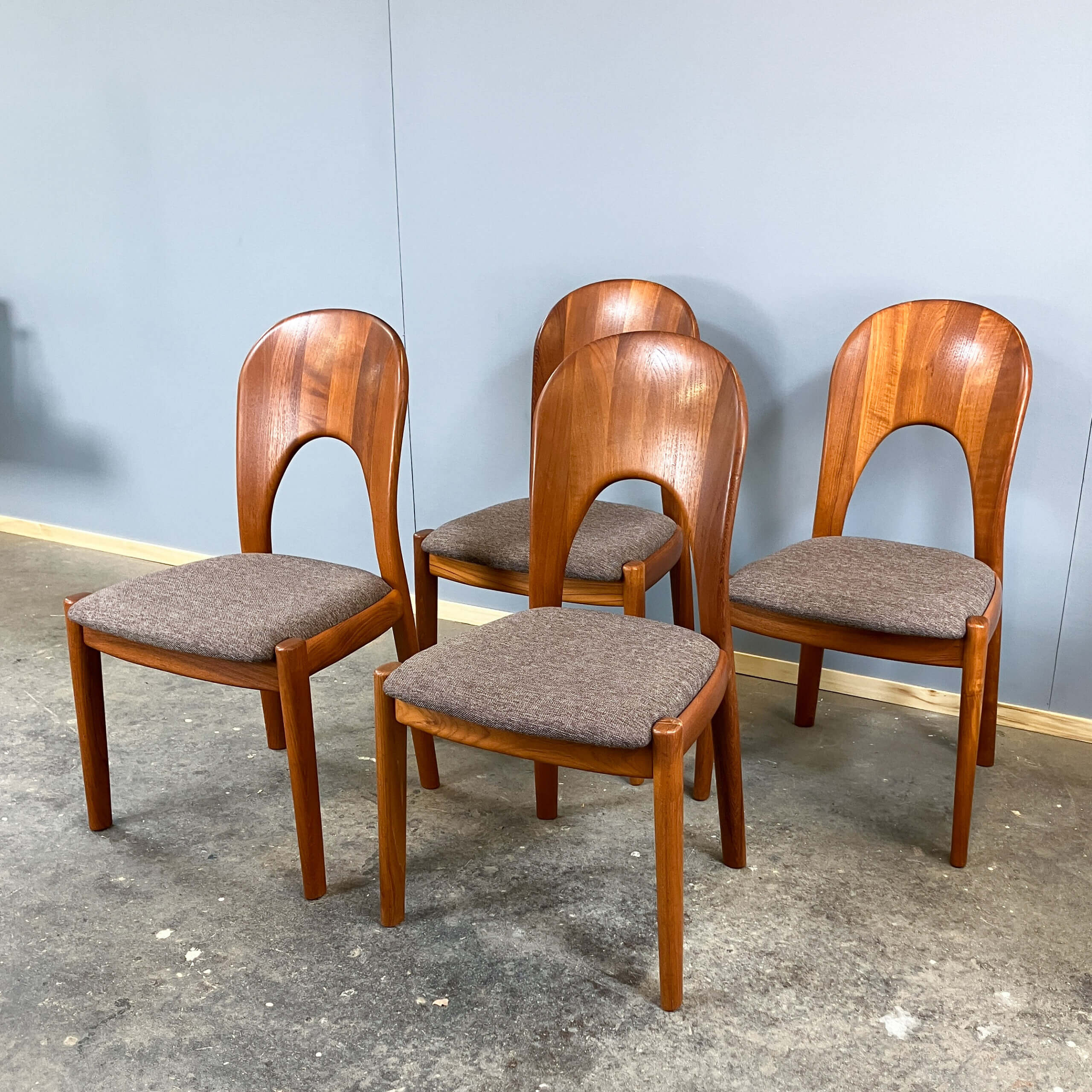 4 'Ole' dining chairs by Koefoeds Hornslet Møbelfabrik, teak, 1960s
