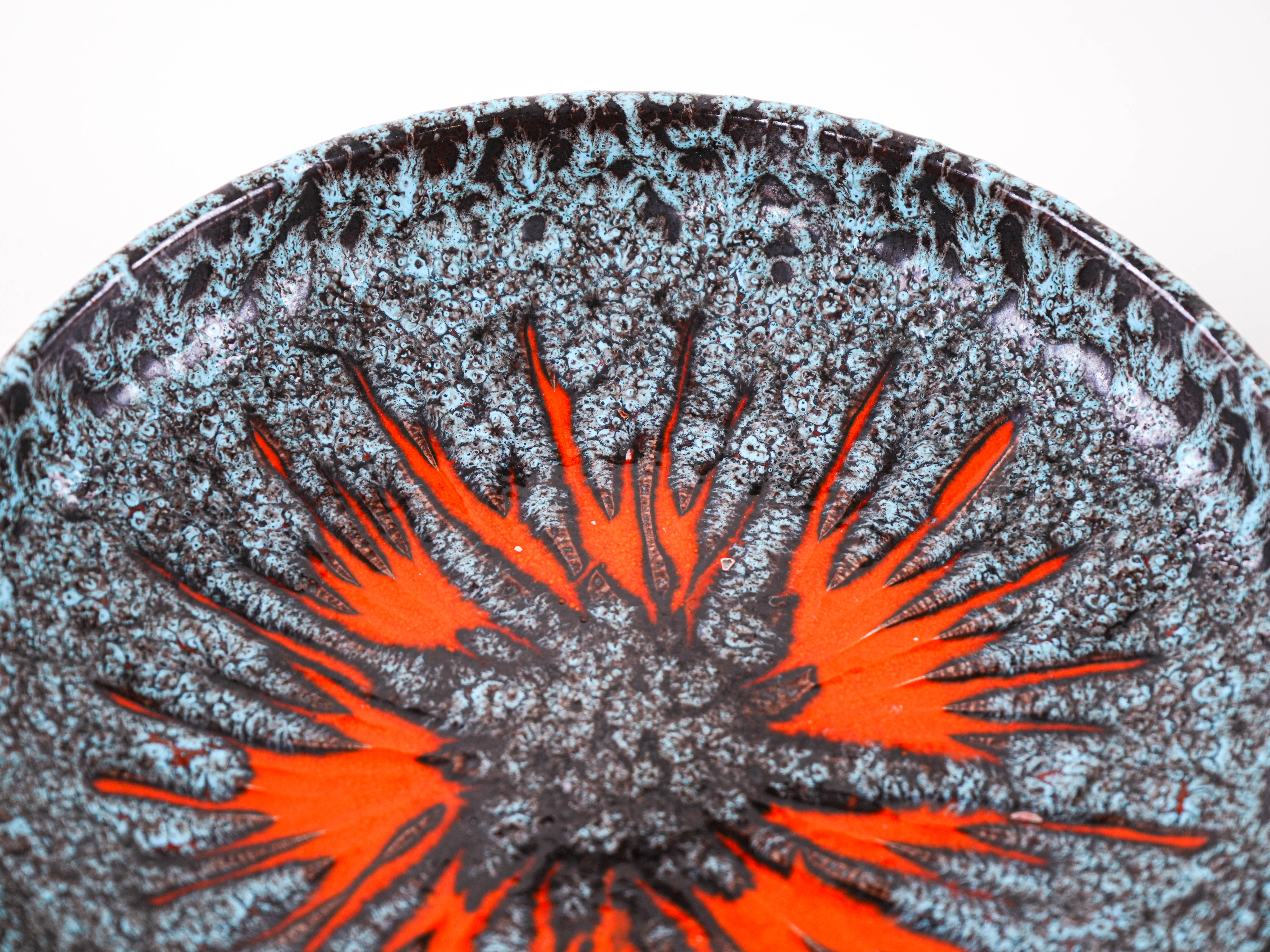 Ceramic plate, German design, 1960s, made in West Germany