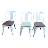 3 tolix style chairs