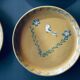 The six Piaf plates in painted terracotta