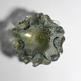 Silver leaf particles ash tray by Barovier Toso Murano