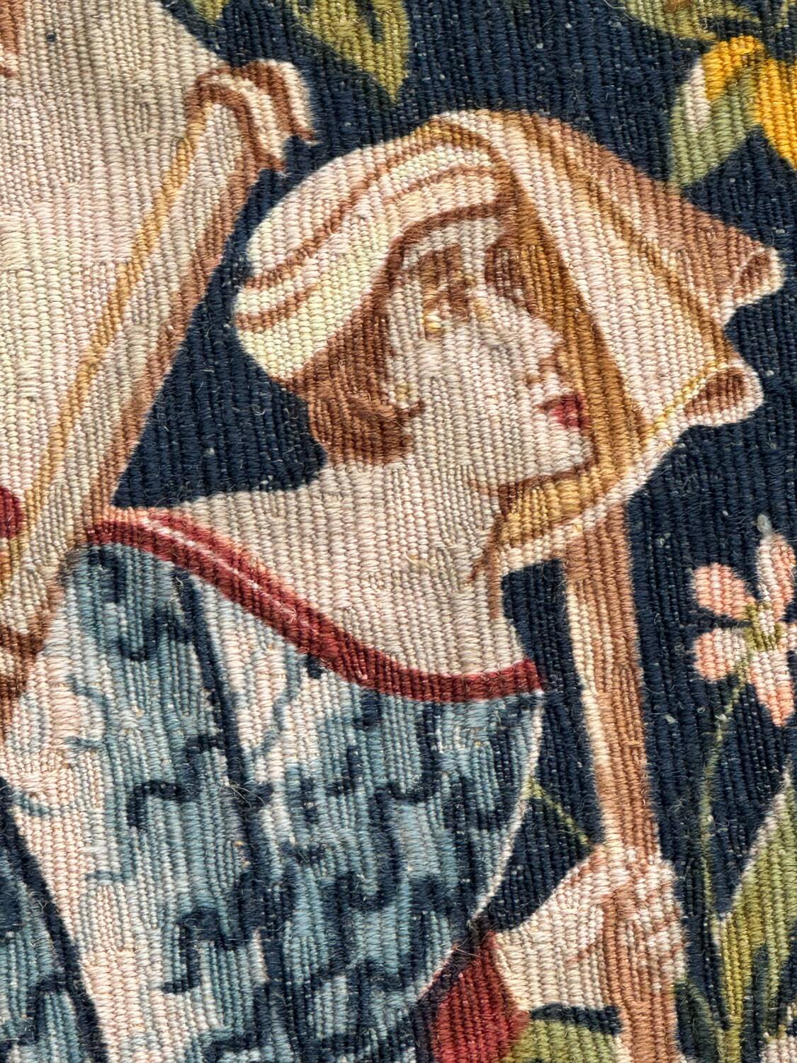 Tapisserie vintage sérigraphiée à la main "les vignerons"