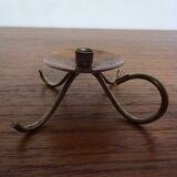 German filigree brass and copper candleholders, 1960s, set of 3