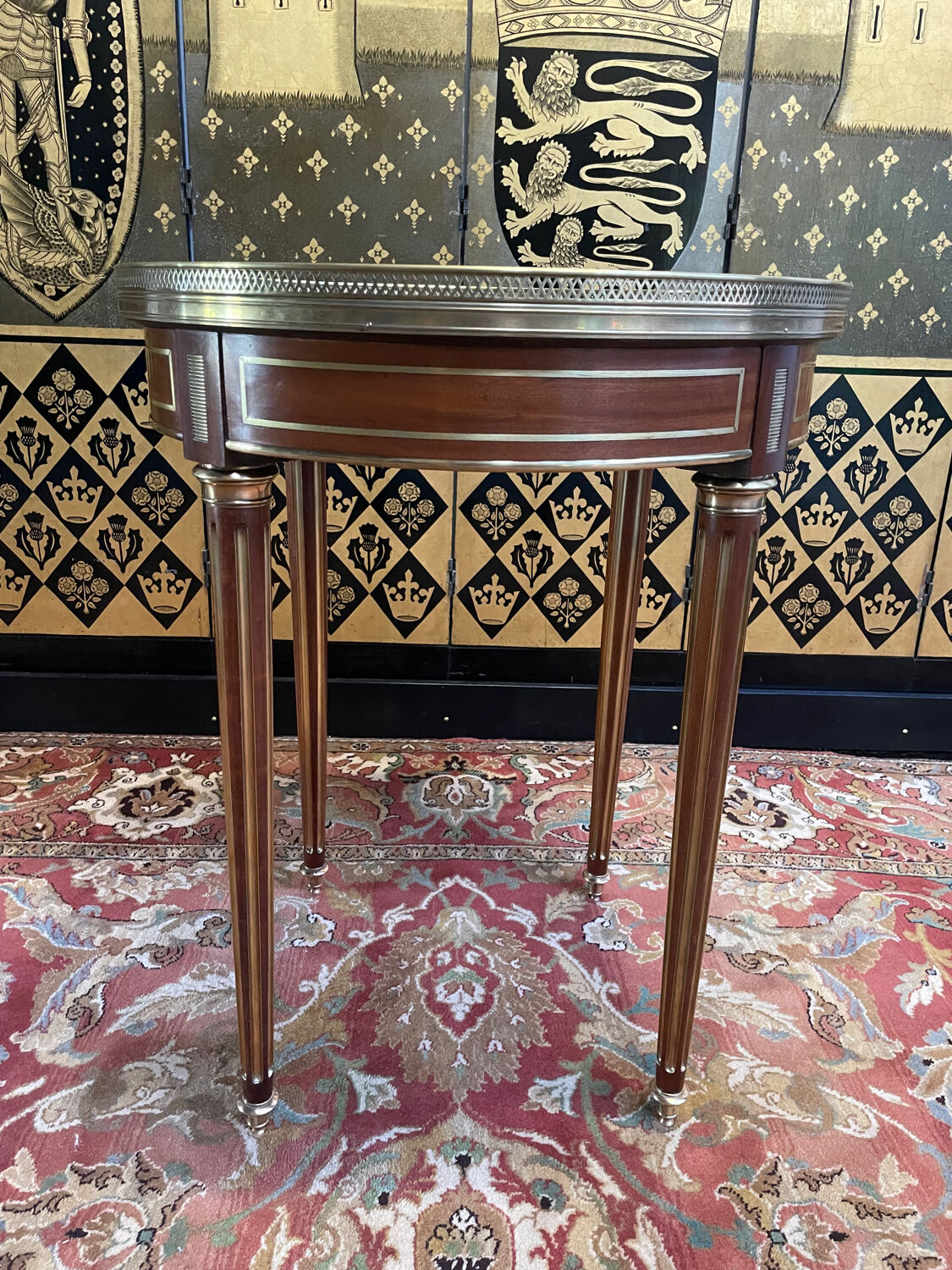 Table - Guéridon bouillotte de style Louis XVI restauré