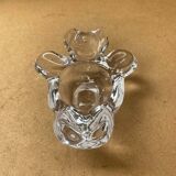 Old vintage vannes crystal bear shaped pocket ashtray