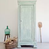 Renovated antique hosiery cabinet - liberty green