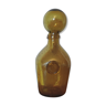 Amber carafe rounded bubble glass