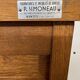 Old filing cabinet with triple curtains