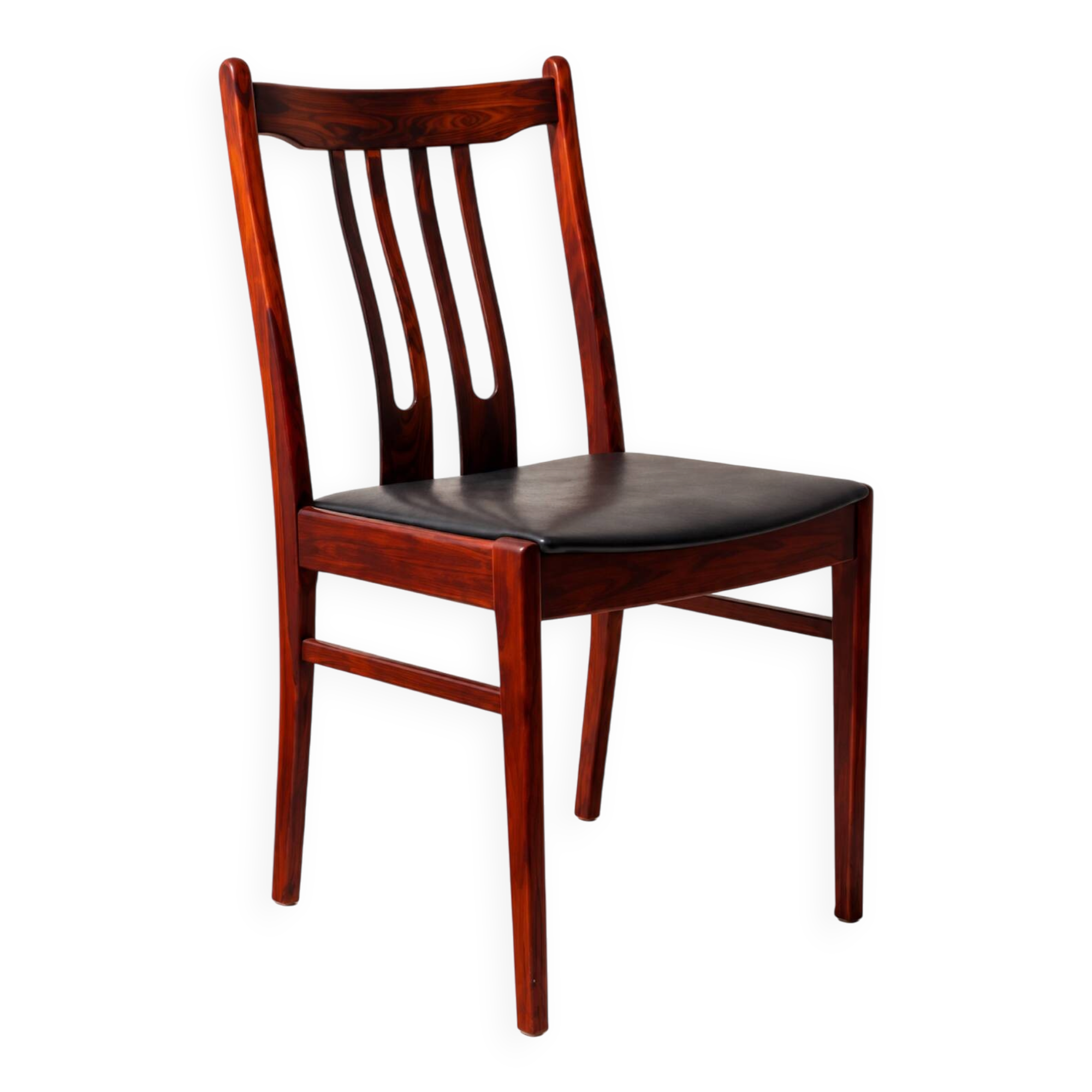 4 rosewood chairs from the 1960s in Scandinavian design.