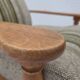 1970s, Danish armchair, original furniture wool fabric, solid oak wood.