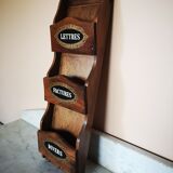 Vintage wall mount mail holder, invoices, etc.