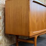 60s 70s Teak Sideboard Credenza by Johannes Andersen for Silkeborg CFC