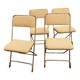 Set of 4 vintage folding chairs / 70's theater armchairs