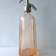 Siphon bouteille à eau de seltz, en verre rose, Lievaux à Noyon