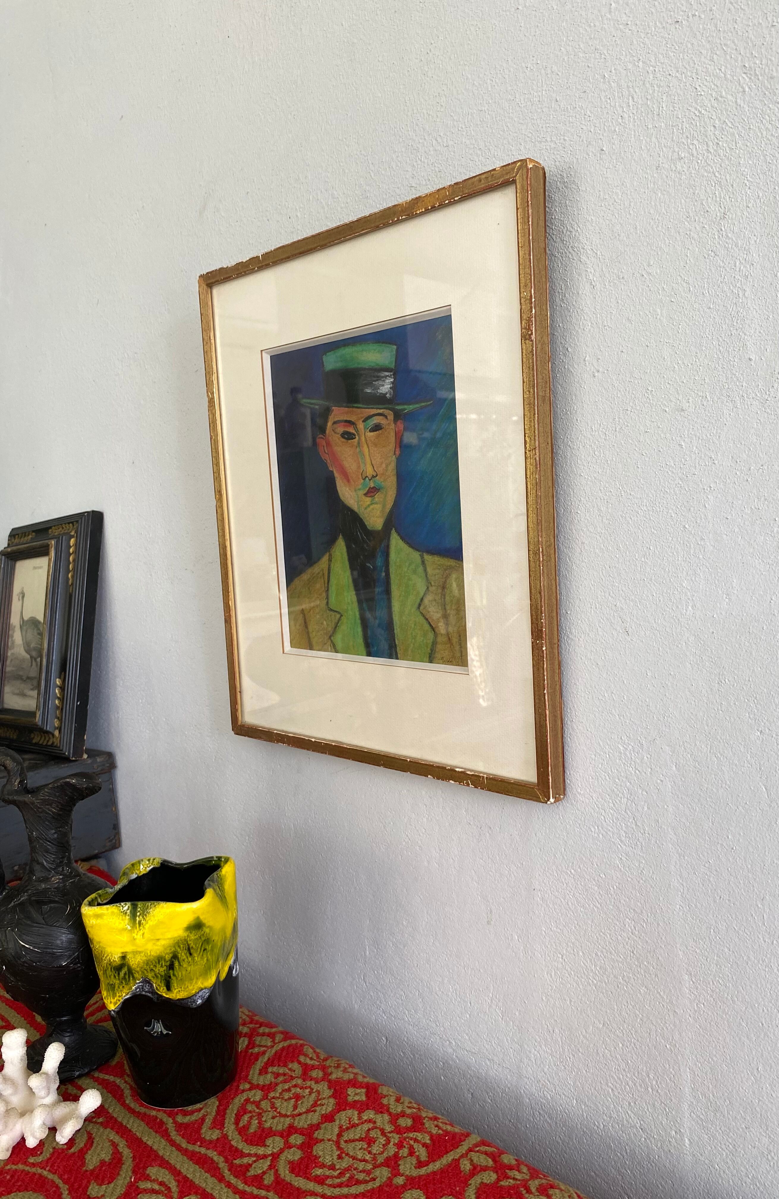 Frame with mat poster glazed