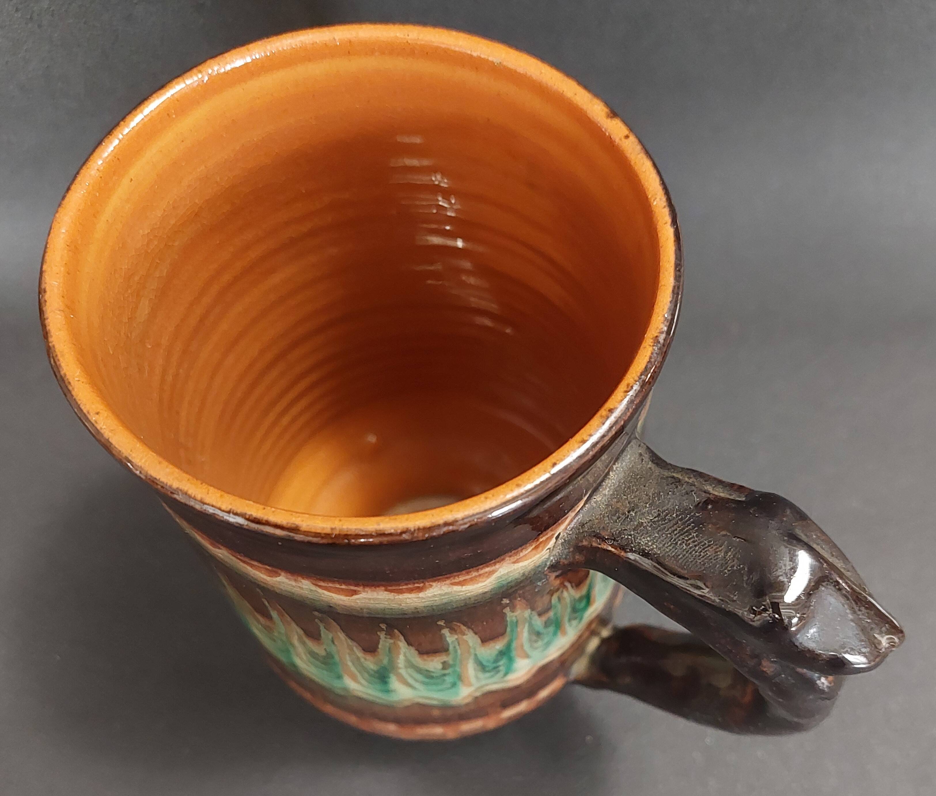 Ceramic pitcher Lithuania Vilnius Jan Limont mixed clay second half of the 20th century