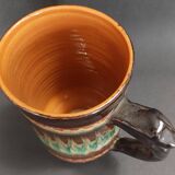 Ceramic pitcher Lithuania Vilnius Jan Limont mixed clay second half of the 20th century