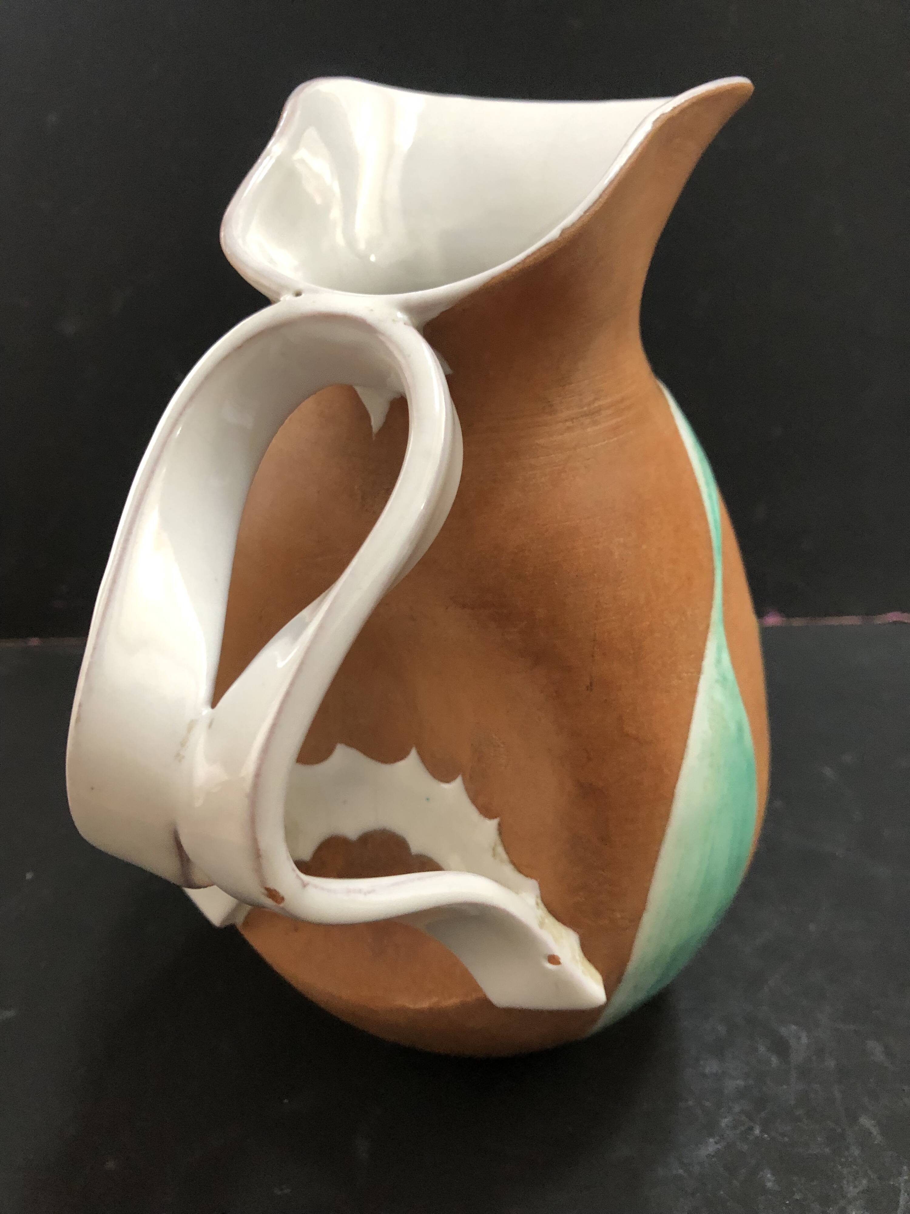 Ceramic pitcher vase by Fiamma, Italy