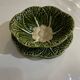 Vintage barbotine and majolica sauceboat
