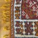 Tapis vintage en laine polychrome