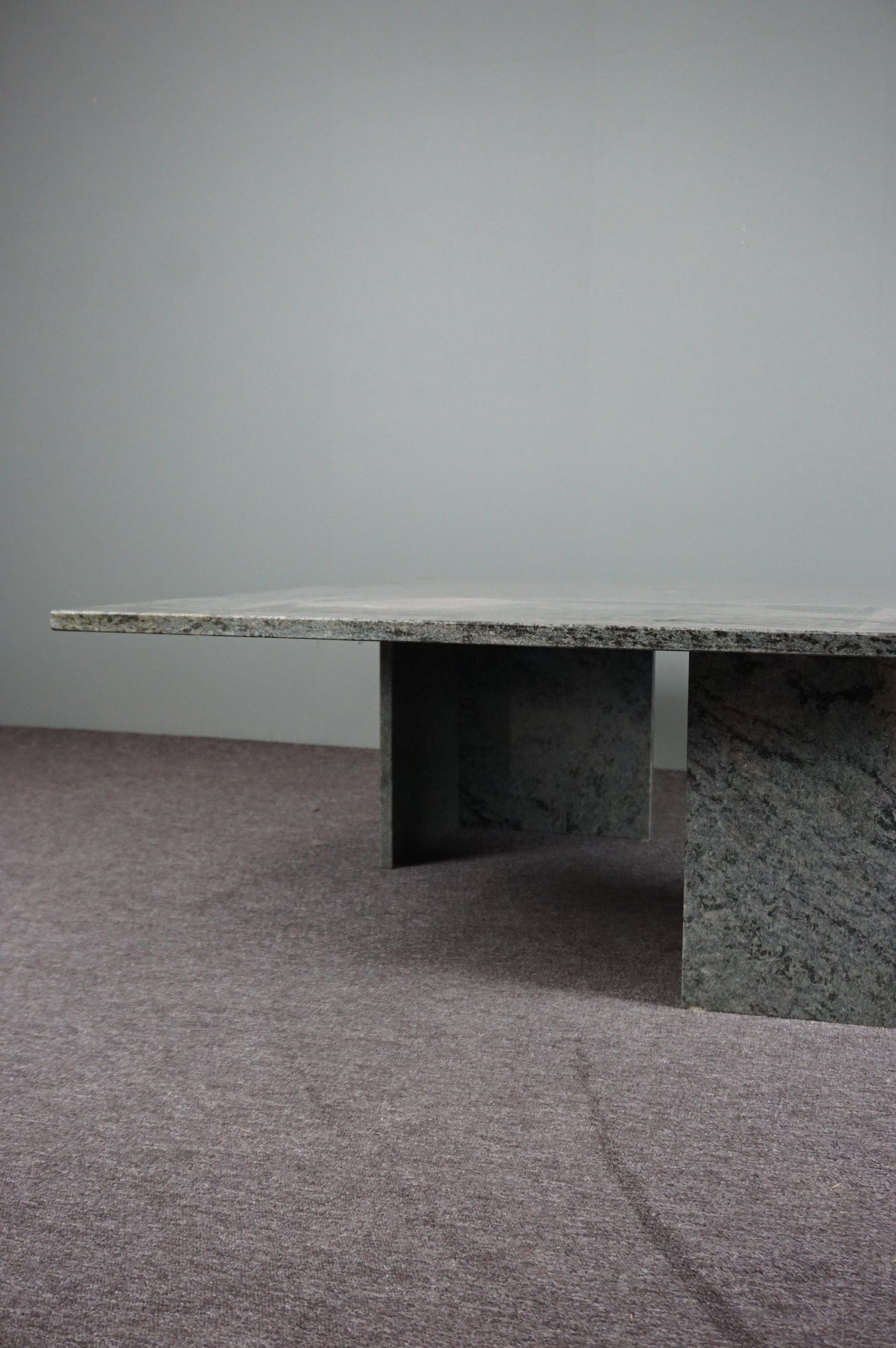 Modern mid-century granite coffee table