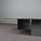 Modern mid-century granite coffee table