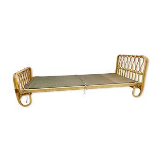 Mid-Century modern rattan bed, Italy