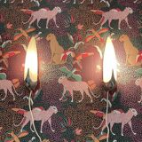 Pair of 1950s designer glass wall lights.