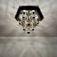 1980s Bicolor Glass Flush Chandelier by F. Fabbian
