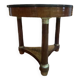 Empire period mahogany and marble pedestal table