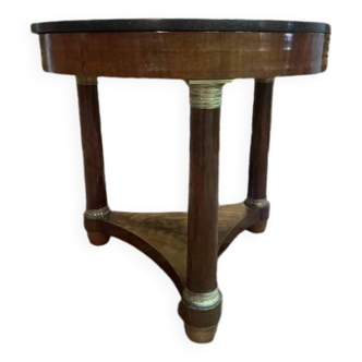 Empire period mahogany and marble pedestal table