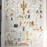Illustration ancienne JM Vesque "Acrobates"