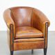 Fauteuil club vintage en cuir de mouton